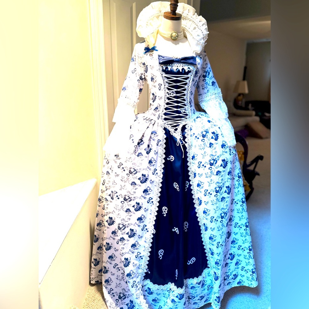 STUNNING, ONE OF A KIND, HANDMADE MARIE ANTOINETTE COSTUME! SIZE 6-8 Medium